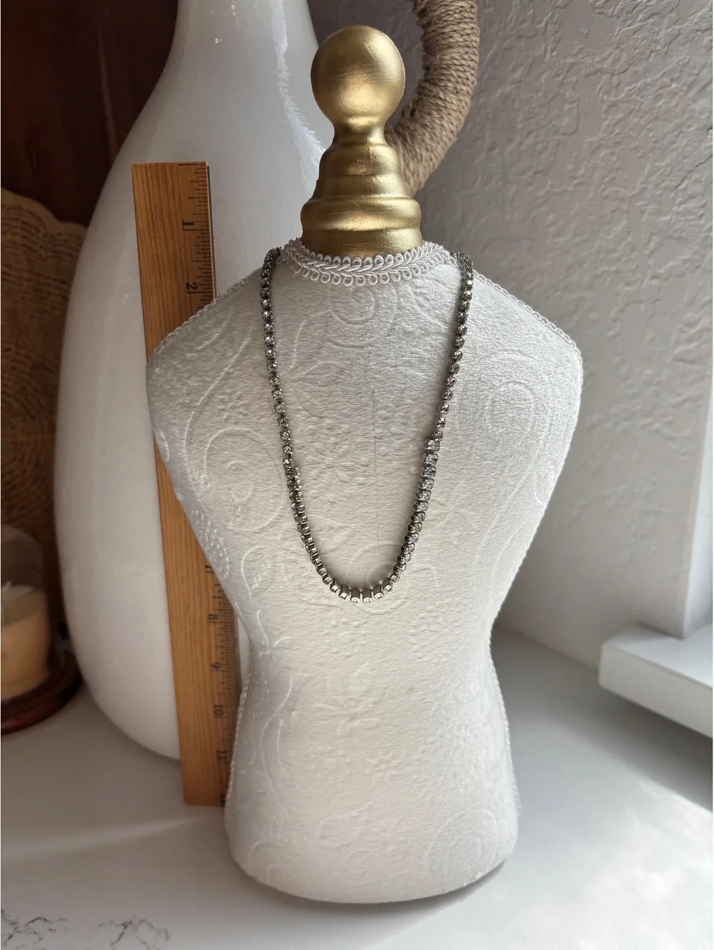 Vintage Rhinestone Necklace Classic Vintage Glam Jewelry